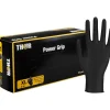 Nitrilhandsker THOR Power Grip XL sort pudderfri - 500 stk