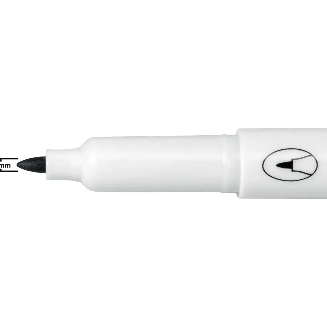 Nobo WB Marker Glide fin rund 1mm sort - 4 stk