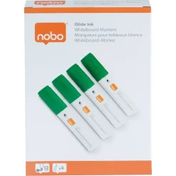 Nobo WB Marker Glide Jumbo skrå 10mm grøn - 4 stk