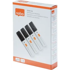 Nobo WB Marker Glide Jumbo skrå 10mm sort - 4 stk