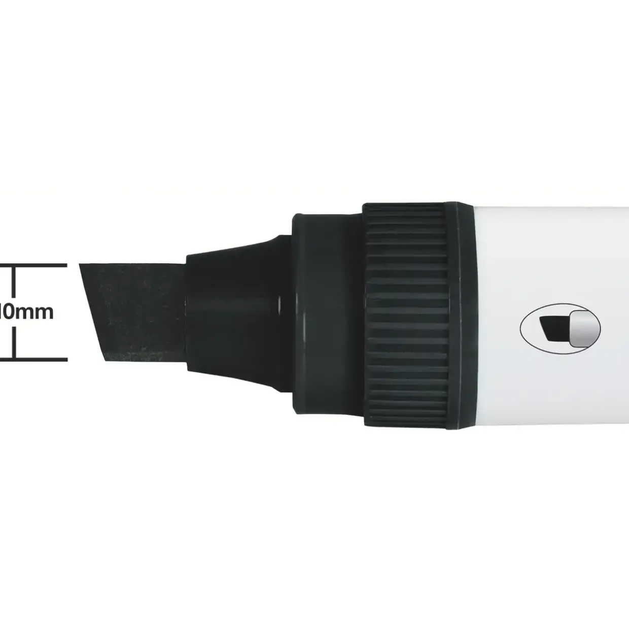 Nobo WB Marker Glide Jumbo skrå 10mm sort - 4 stk