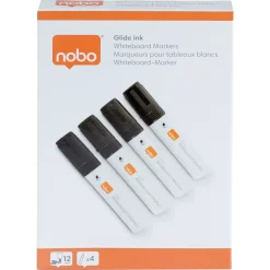 Nobo WB Marker Glide Jumbo skrå 10mm sort - 4 stk