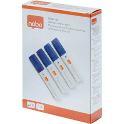 Nobo WB Marker Glide Jumbo skrå 10mm blå - 4 stk