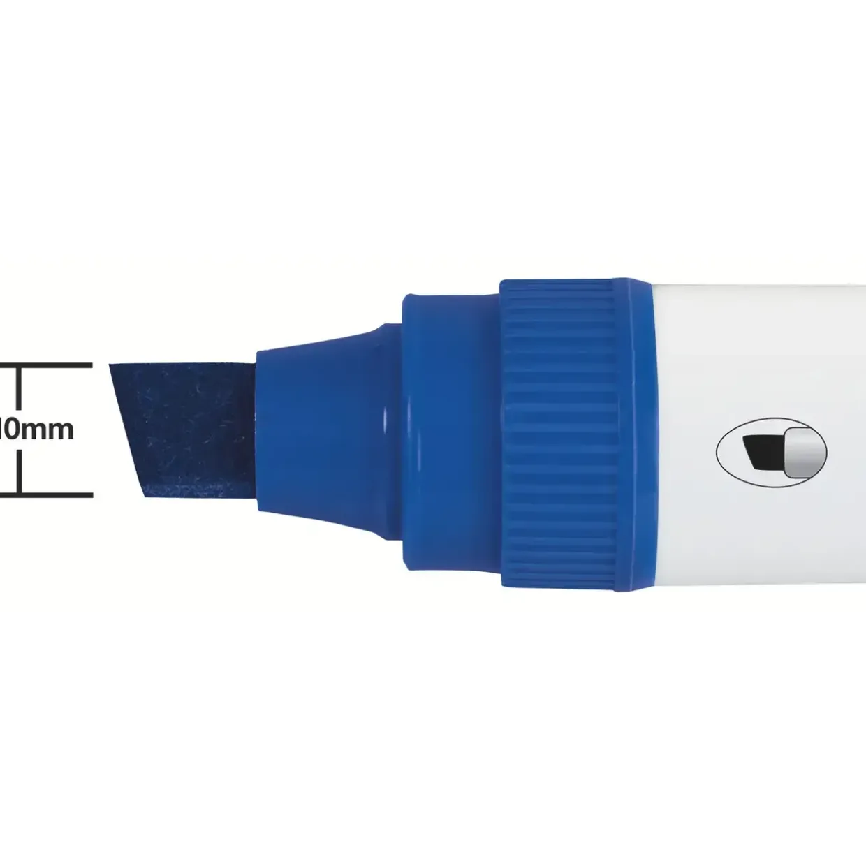 Nobo WB Marker Glide Jumbo skrå 10mm blå - 4 stk