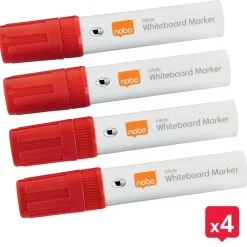 Nobo WB Marker Glide Jumbo skrå 10mm rød - 4 stk