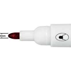 Nobo WB Marker Glide rund 2mm rød - 10 stk