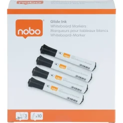 Nobo WB Marker Glide rund 2mm sort - 10 stk