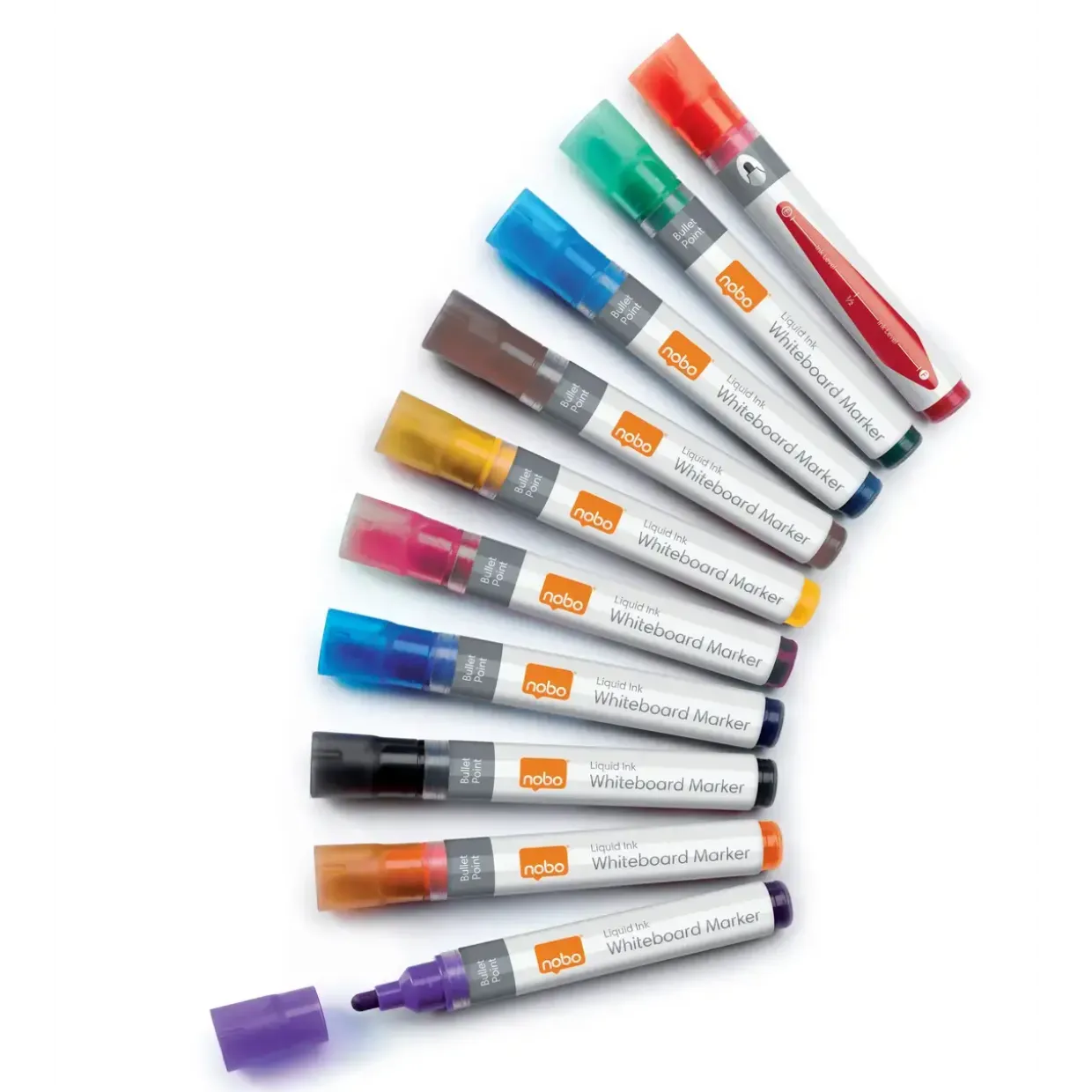 Nobo WB Marker LiquidInk rund 3mm ass - 10 stk