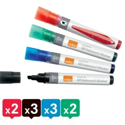 Nobo WB Marker LiquidInk skrå 4mm ass - 10 stk