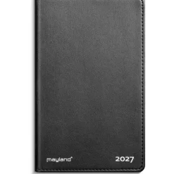 Noteringskalender 2 dage - 103x164mm - Kunstskind - Sort - 2027 - Mayland - 27180000