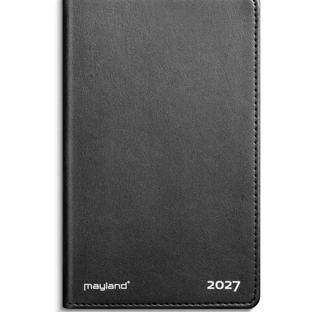 Noteringskalender 2 dage - 103x164mm - Kunstskind - Sort - 2027 - Mayland - 27180000