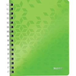 Notesblok Leitz WOW PP A5 m/hul lin 80 ark grøn - Køb minimum 6 stk.
