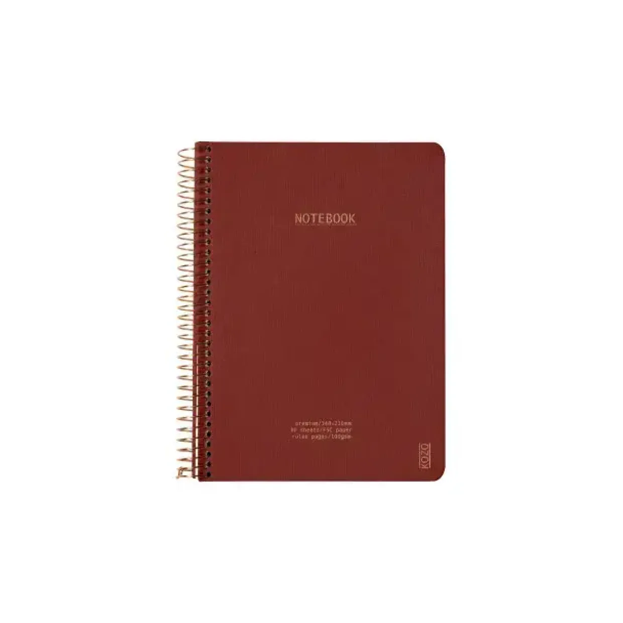 Notesbog KOZO A5 Premium Red linieret 80 sider 100g - 6 stk
