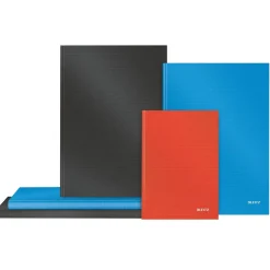 Notesbog - Leitz Solid - A4 - Hardcover - 80g - 160 sider / 80 ark - Sort - Køb minimum 6 stk.