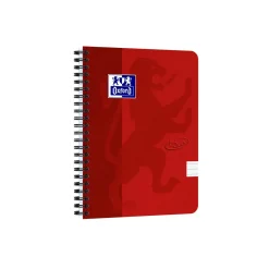 Notesbog Oxford TOUCH A5+ rød linieret 90g - 5 stk
