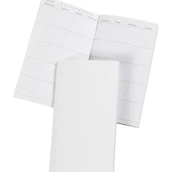 Notesbog, str. 9,5x16,6 cm, 100 g, hvid, evighedskalender, 1stk., 34 sider