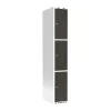 Omklædningsskab 1x300 mm Lige tag 3-delt søjle Laminat dør Nocturne wood Cylinderlås