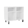 Opbevaring Stig 2x1½-fag, hvid, stort hjul