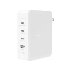 Oplader, Belkin 140W 4-ports USB GaN Wall Charger with UK, EU, US plug tips - Køb minimum 6 stk.