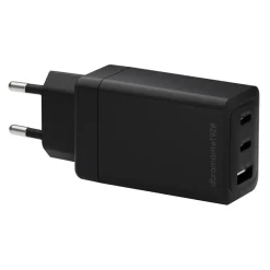Oplader, Dbramante1928, IT - EU W. Charger - 2xUSB-C 70W + 1xUSB-A - Sort
