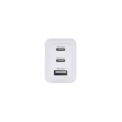 Oplader, Dbramante1928, IT - EU W. Charger - 2xUSB-C 70W + 1xUSB-A - Hvid