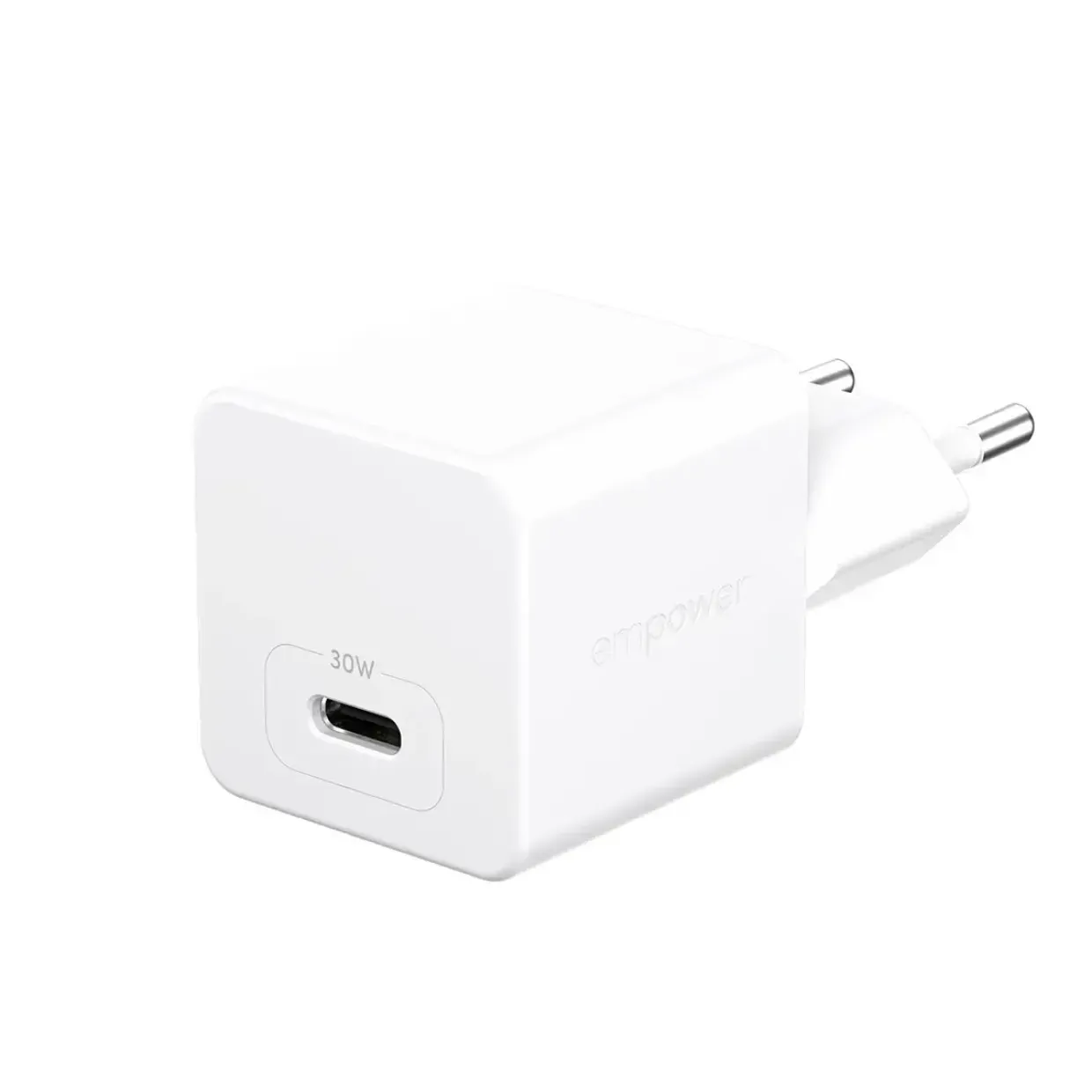Oplader, Empower by PanzerGlass, Turbo, 30W, USB-C, EU stik, Hvid