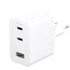 Oplader, Empower by PanzerGlass, Turbo 70W, Multiple Charger, 2x USB-C+USB-A, EU stik, Hvid