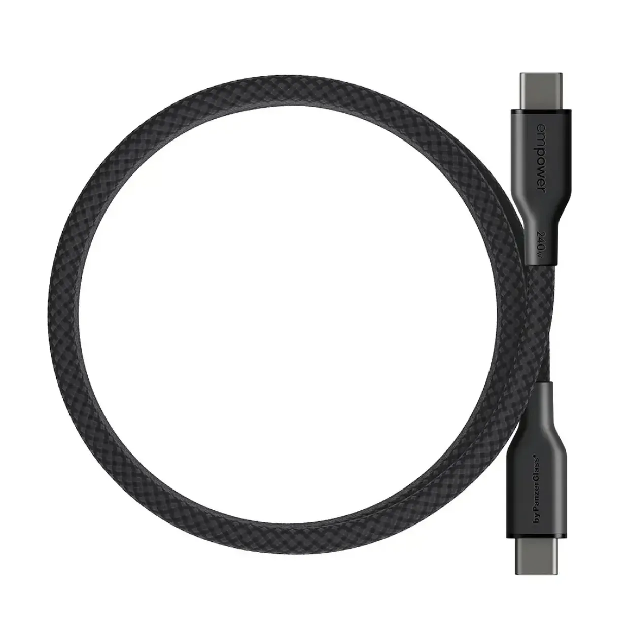 Opladerkabel, Empower by PanzerGlass, Magnetisk, 240W, USB-C to USB-C, 1.5M, Sort