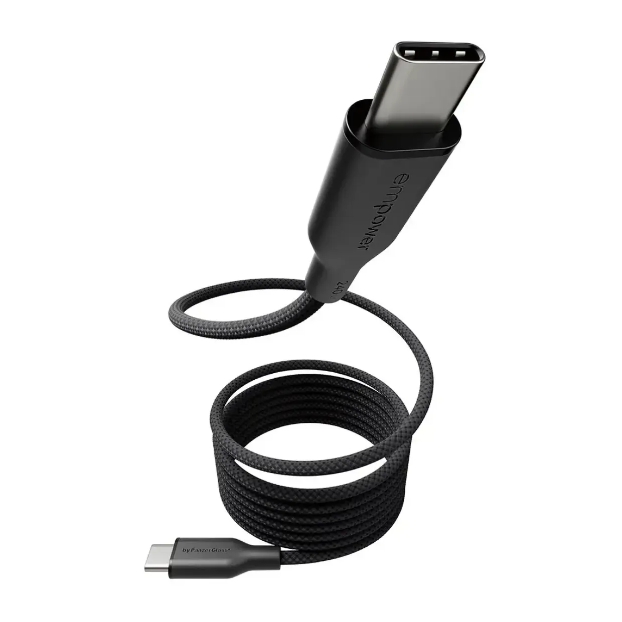 Opladerkabel, Empower by PanzerGlass, Magnetisk, 240W, USB-C to USB-C, 1.5M, Sort