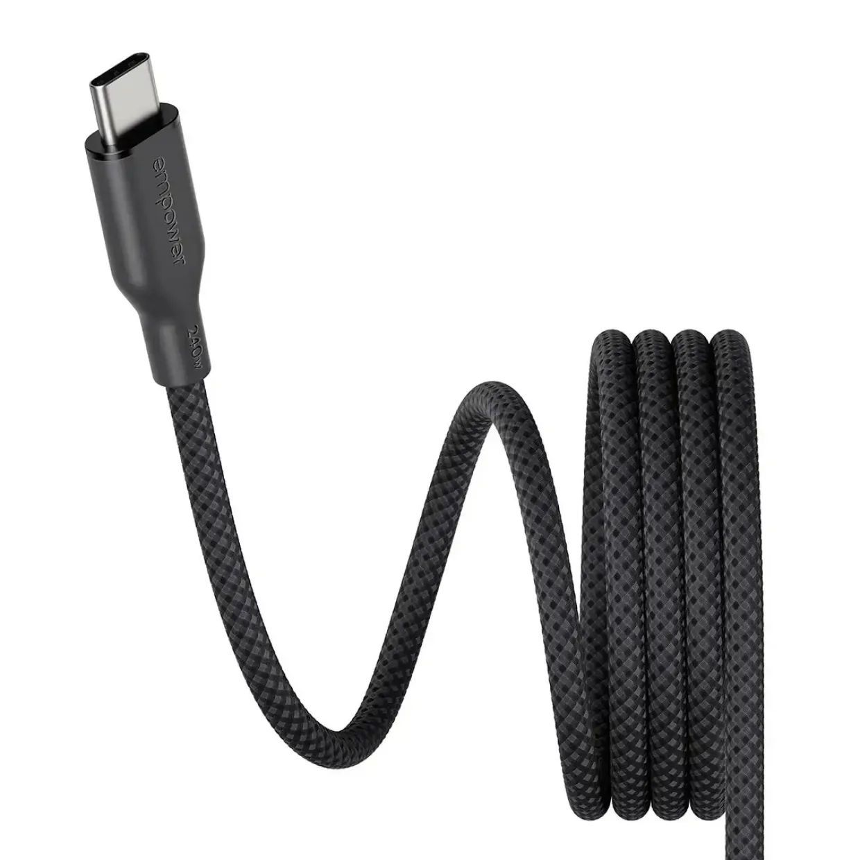 Opladerkabel, Empower by PanzerGlass, Magnetisk, 240W, USB-C to USB-C, 1.5M, Sort