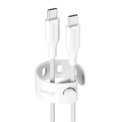 Opladerkabel, Empower by PanzerGlass, Racing, 240W, USB-C to USB-C, 1.2M, Hvid