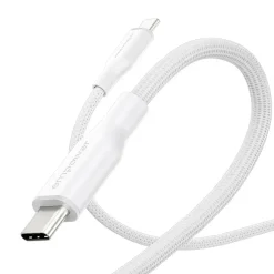 Opladerkabel, Empower by PanzerGlass, Racing, 60W, USB-C to USB-C, 2M, Hvid