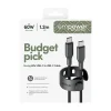 Opladerkabel, Empower by PanzerGlass, Racing, 60W, USB-C to USB-C, 1.2M, Sort