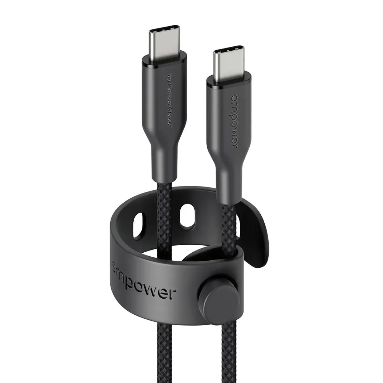 Opladerkabel, Empower by PanzerGlass, Racing, 60W, USB-C to USB-C, 1.2M, Sort