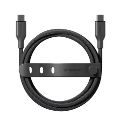 Opladerkabel, Empower by PanzerGlass, Racing, 60W, USB-C to USB-C, 2M, Sort