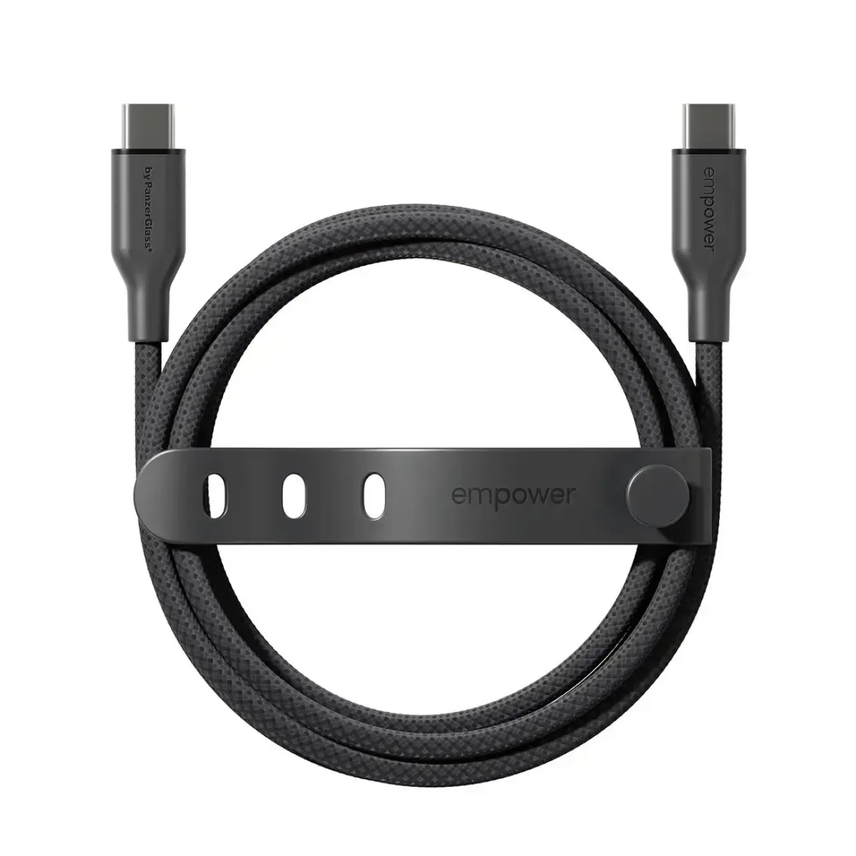 Opladerkabel, Empower by PanzerGlass, Racing, 60W, USB-C to USB-C, 2M, Sort