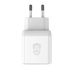 Oplader USB-C GaN hvid Upström CIRKULÄR 35W Dual