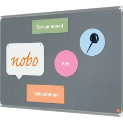 Opslagstavle Nobo Premium Plus ECO filt - 90x60cm - grå