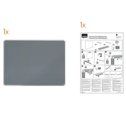 Opslagstavle Nobo Premium Plus ECO filt - 90x60cm - grå