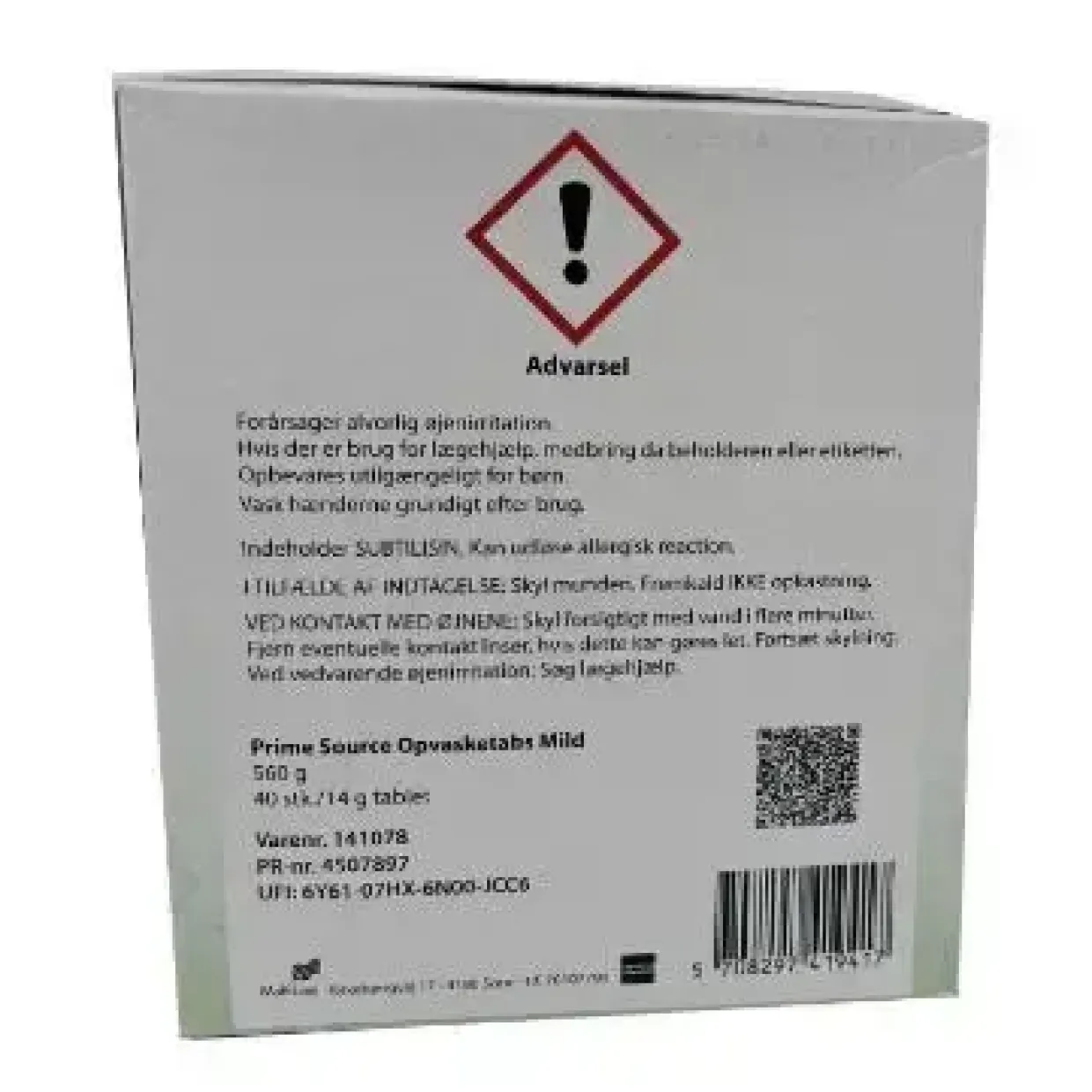 Opvasketabs - Prime Source Mild - Vandopløselig folie - Til husholdningsmaskiner - 40 stk