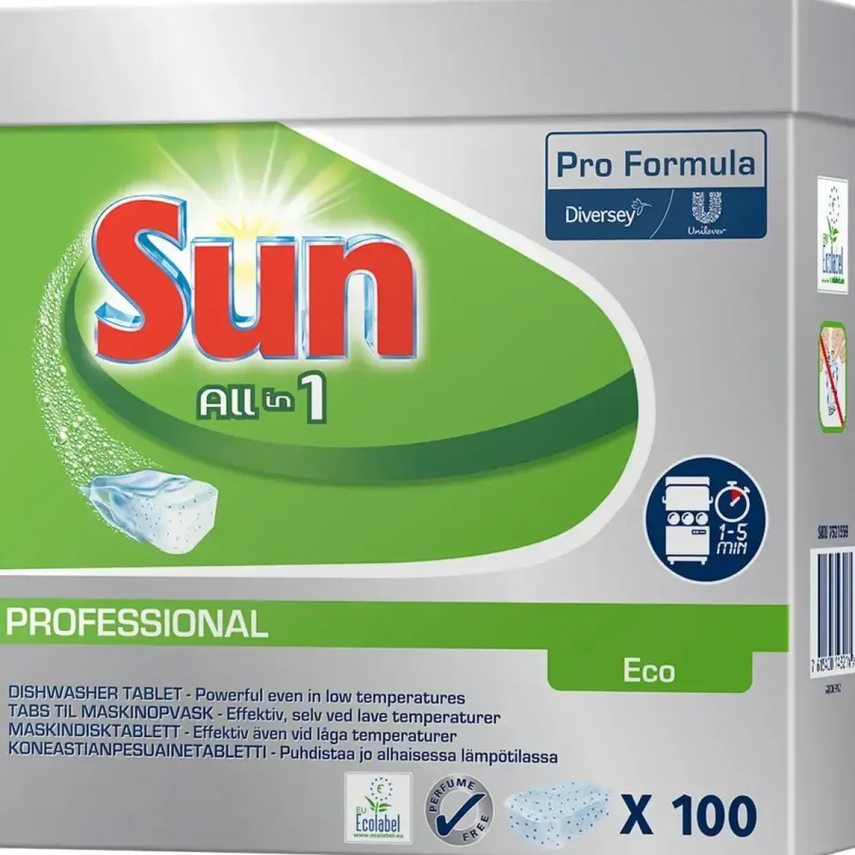 Opvasketabs - Sun Pro All in 1 Eco - Vandopløselig folie - 500 stk
