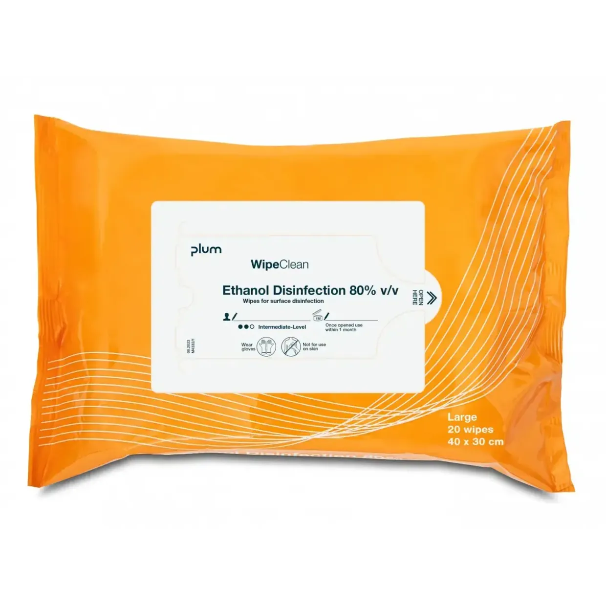 Overfladedesinfektion Klude - Plum Wipeclean Ethanol Large 80% Ethanol - Køb minimum 12 stk.