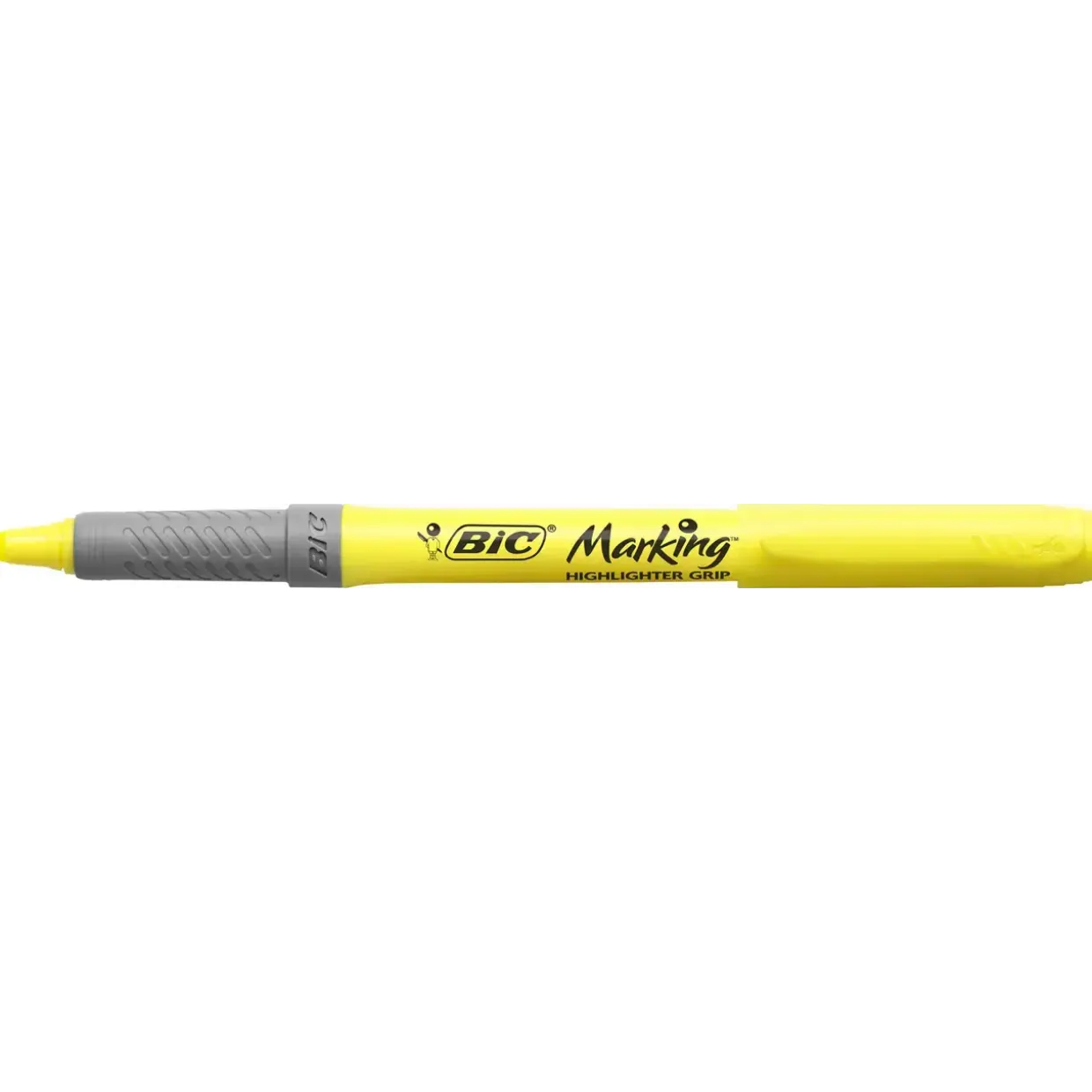 Overstregningstusch BIC Brite Liner Grip gul - Køb minimum 12 stk.