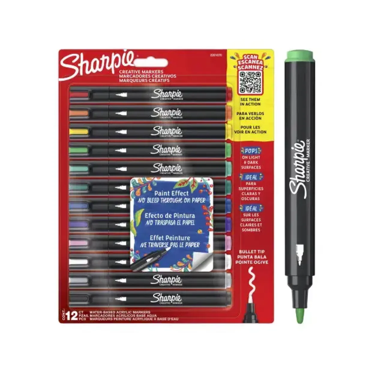 Paintmarker Sharpie Creative kuglespids acrylic 12pk ass