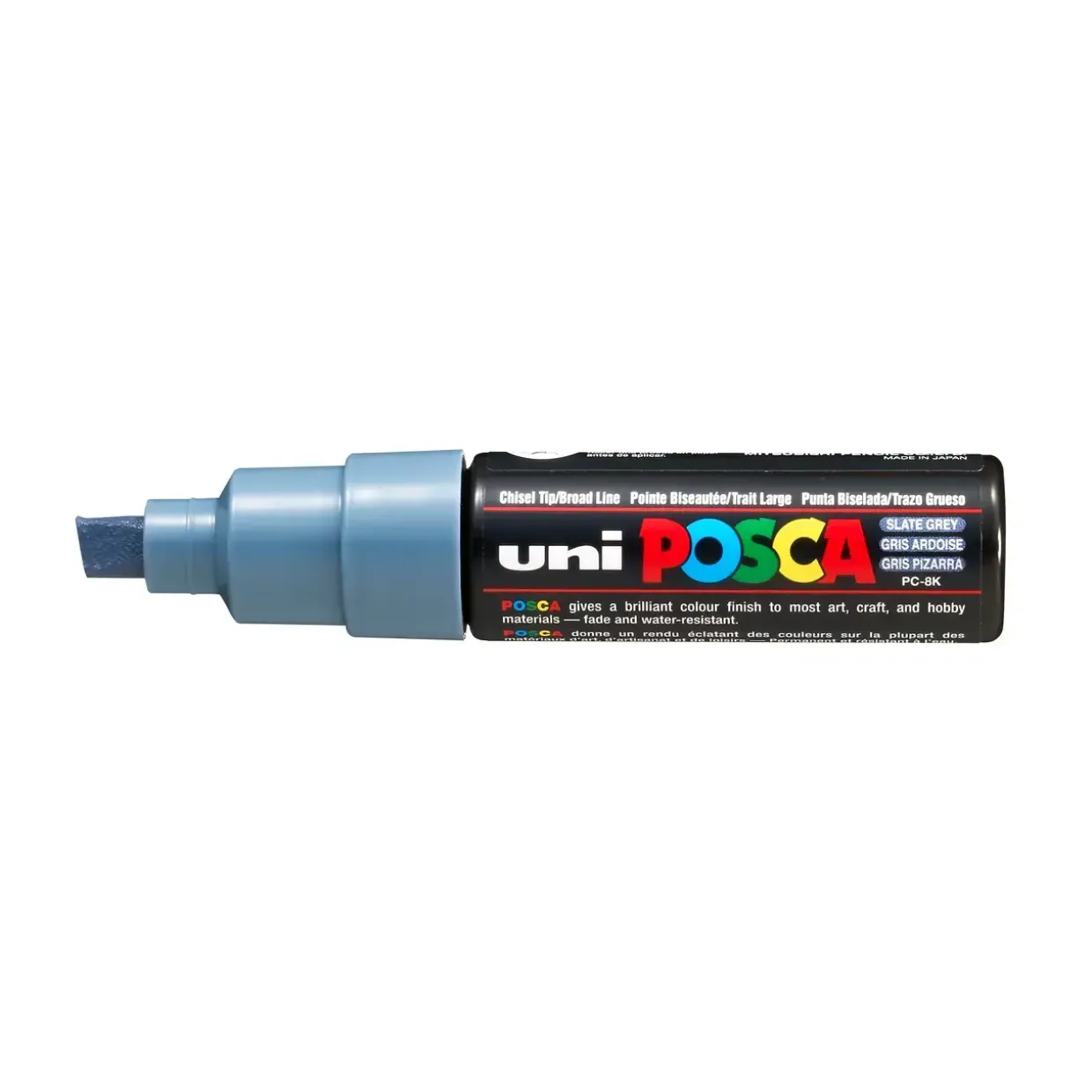 Paint marker Uni Posca PC-8K slate grey 8mm - 6 stk