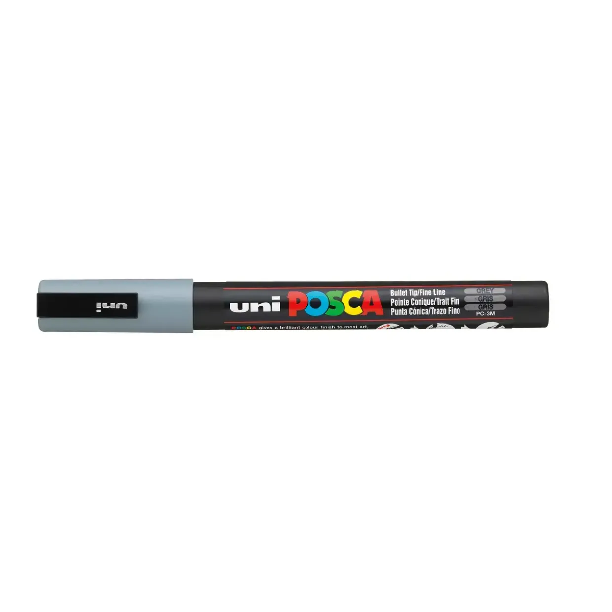 Paint marker Uni Posca PC-3M grey 0,9-1,3mm - 6 stk