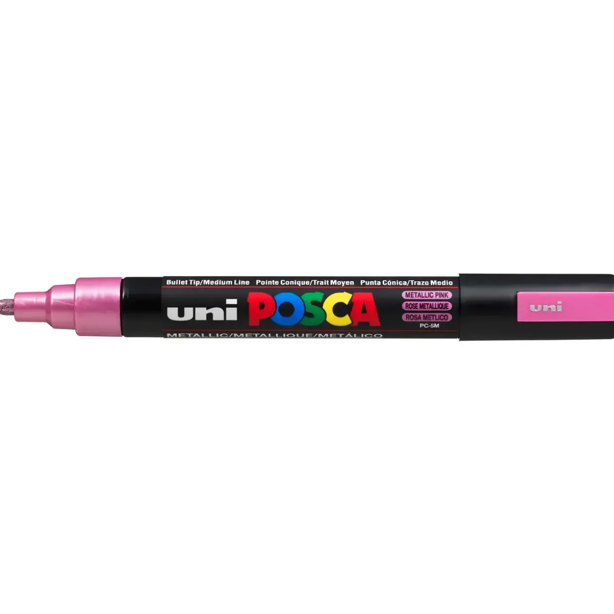 Paint marker Uni Posca PC-5M metallic pink 1,8-2,5mm - 6 stk