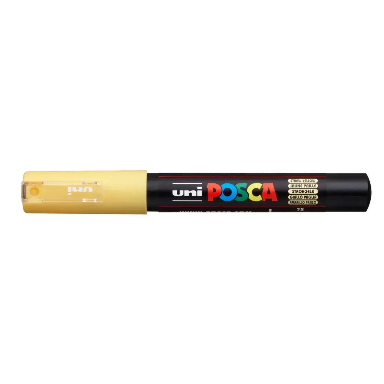 Paint marker Uni Posca PC-1M straw yellow 0,7mm - 6 stk *RESTSALG*