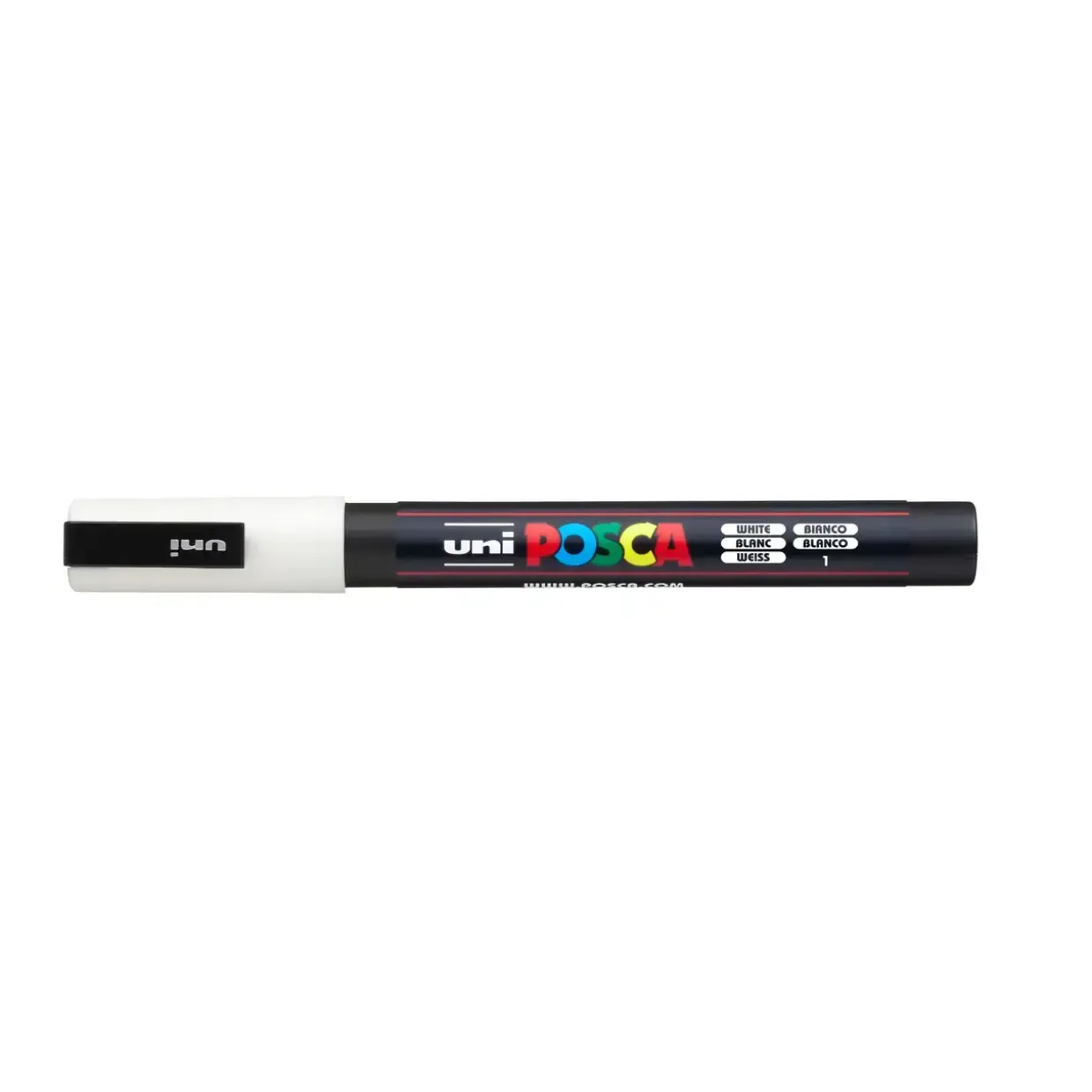 Paint marker Uni Posca PC-3M white 0,9-1,3mm - 6 stk