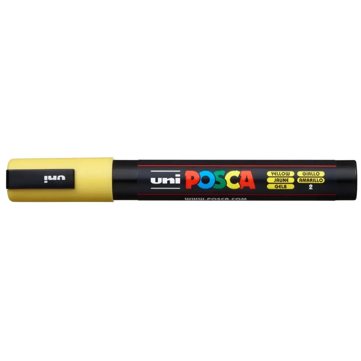 Paint marker Uni Posca PC-5M yellow 1,8-2,5mm - 6 stk